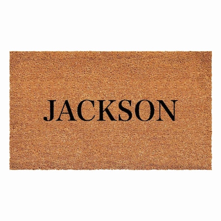 Calloway Mills Personalized Door Mat, Black, Natural, 36 in W x 72 in L 111343672
